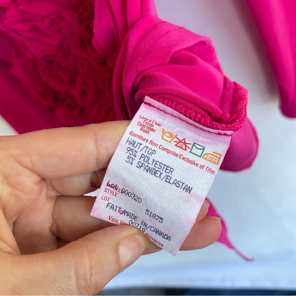 JOSEPH RIBKOFF pink 3D designer floral blouse size 12 - Picture 5 of 5